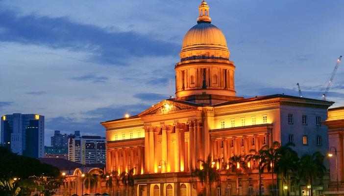 City Hall Singapore at night