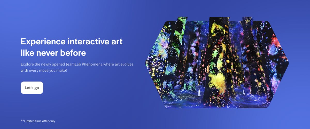 Interactive digital art installation at teamLab Phenomena Abu Dhabi.