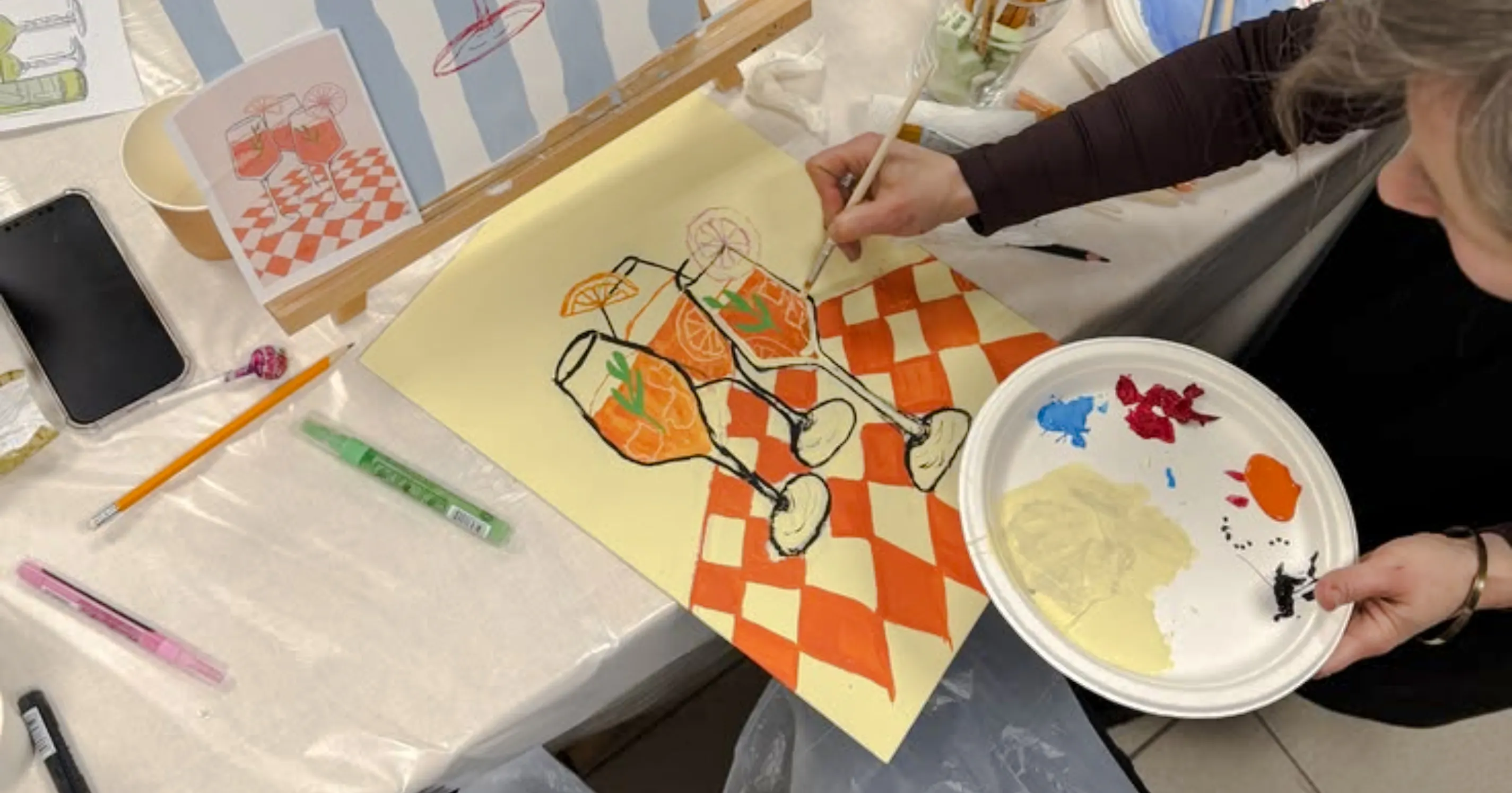 safi painting and drawing workshop in artist's studio-1