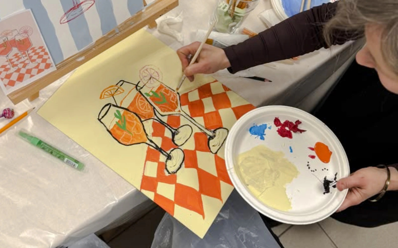 Safi Painting and Drawing Workshop in Artist's Studio