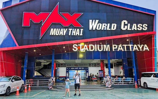 Max Muay Thai Stadium entrance in Pattaya, Thailand.