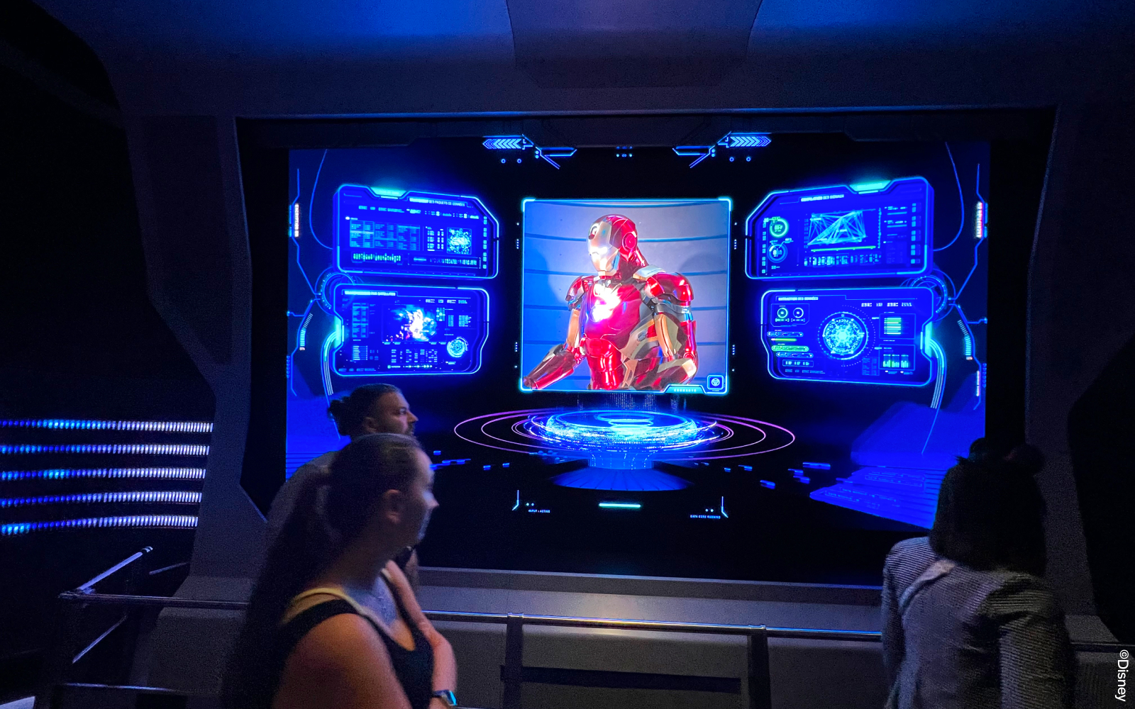 Hero Training Center at Disneyland Paris with costumed characters preparing for parades and shows.