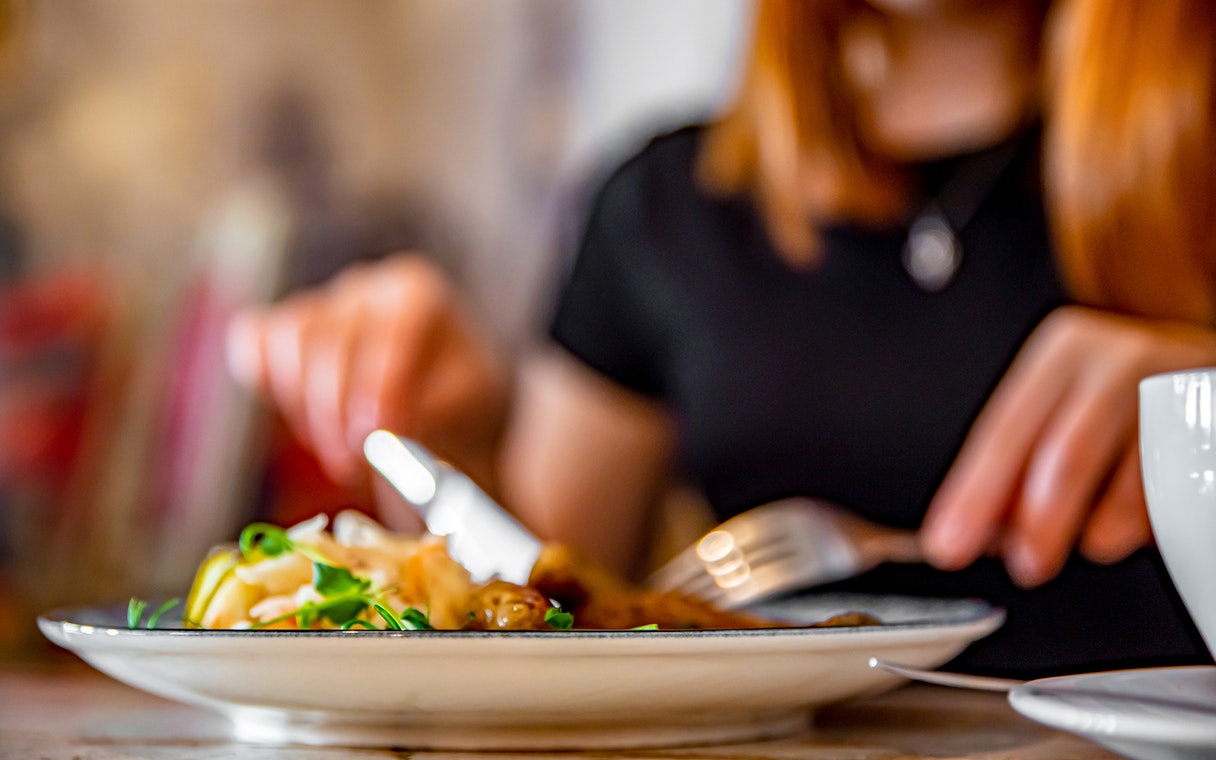 Dining experience during Tulip Fields Small Group Tour.