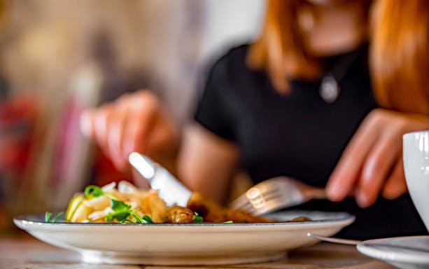 Dining experience during Tulip Fields Small Group Tour.
