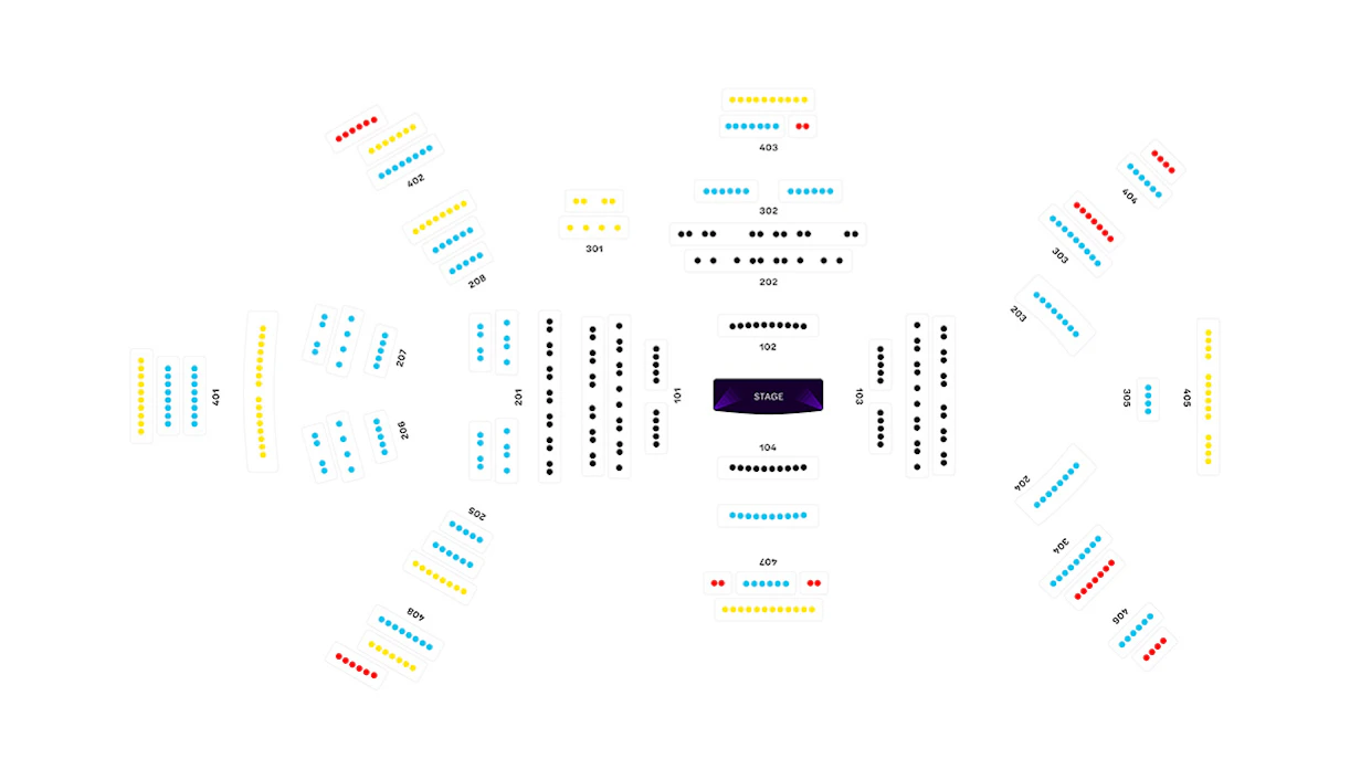 Magic Mike Theater seat map