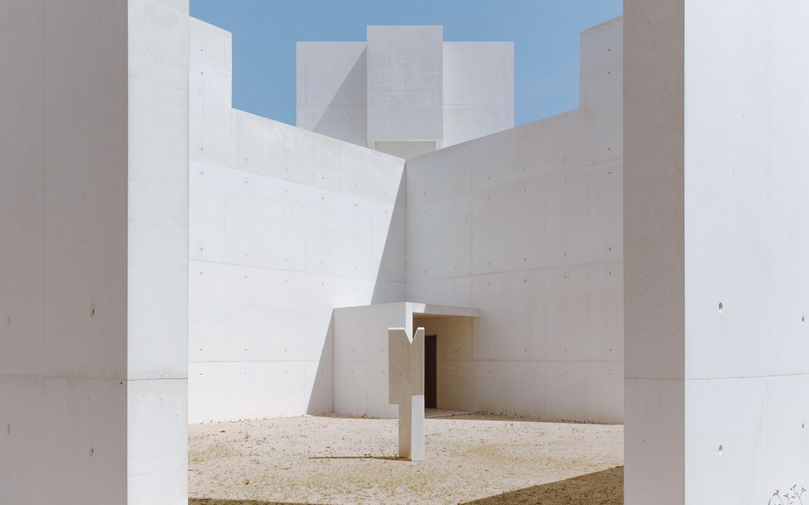 Lello Foundation Museum's minimalist white concrete architecture.