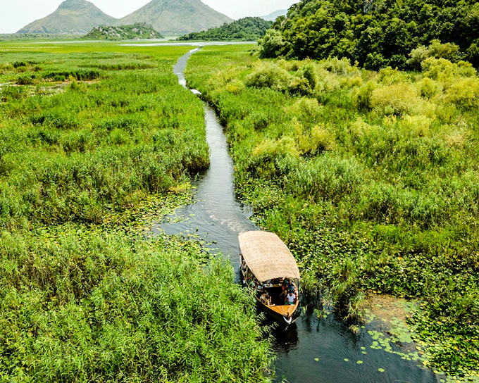From Virpazar: Lake Skadar Sightseeing Boat Tour & Kom Monastery with Drinks