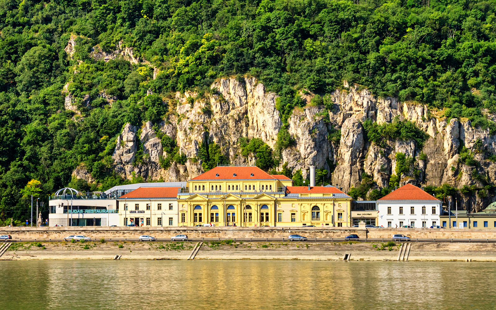 Rudas Bath thermal pool with domed ceiling at the foot of Gellert Hill, Budapest.