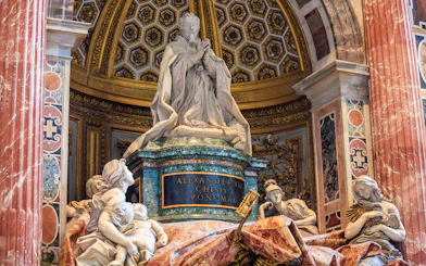 Statue of Pope Alexander VII in St. Peter's Basilica, Rome.