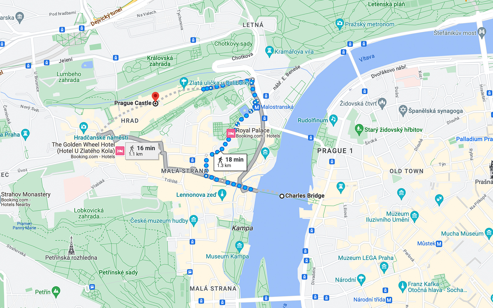 Walking to Prague Castle