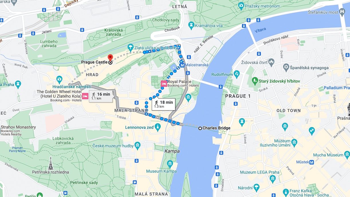 Walking to Prague Castle