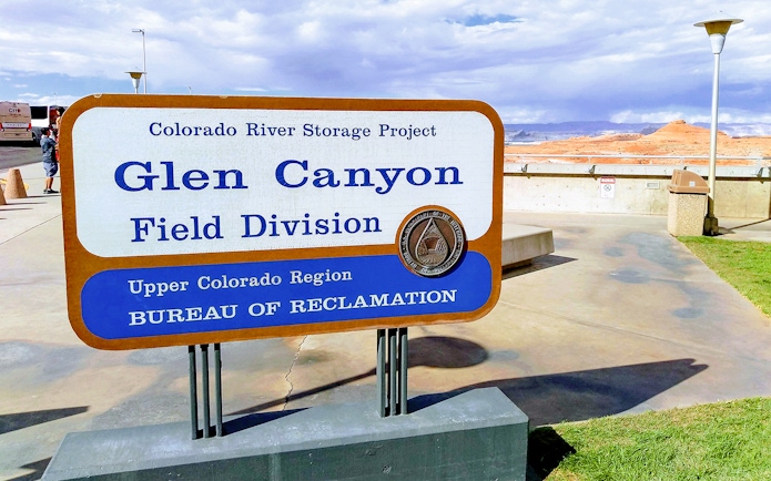Glen Canyon Field Division sign near Antelope Canyon X tour site.