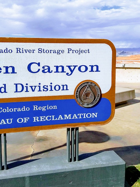 Glen Canyon Field Division sign near Antelope Canyon X tour site.