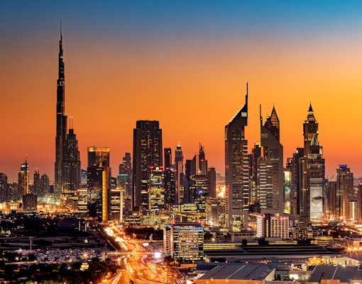 Skyline view of Dubai