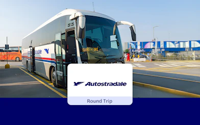 Shuttle bus for Autostradale Airport Express at Milan Linate Airport.