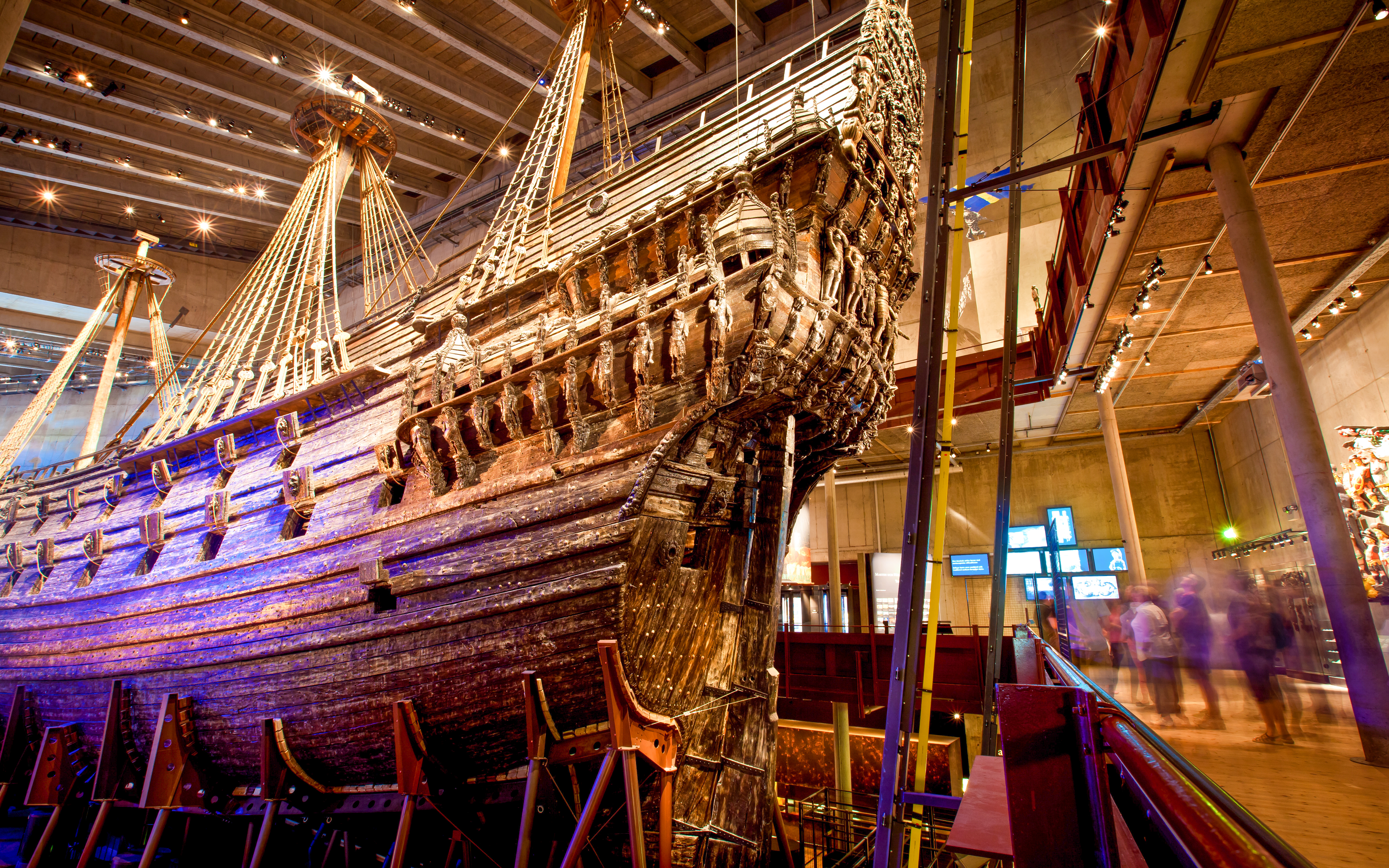 Ship exhibit at Vasa Museum, Stockholm, Sweden.