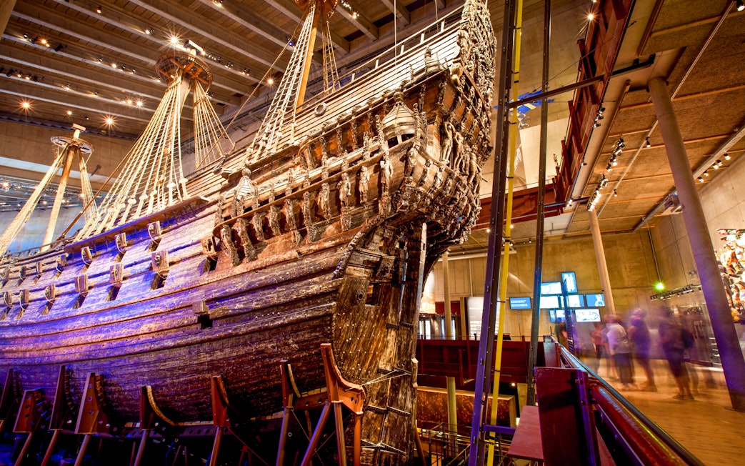 Ship exhibit at Vasa Museum, Stockholm, Sweden.