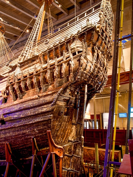 Ship exhibit at Vasa Museum, Stockholm, Sweden.