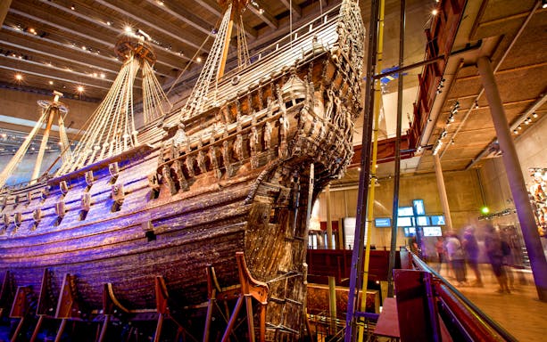 Ship exhibit at Vasa Museum, Stockholm, Sweden.