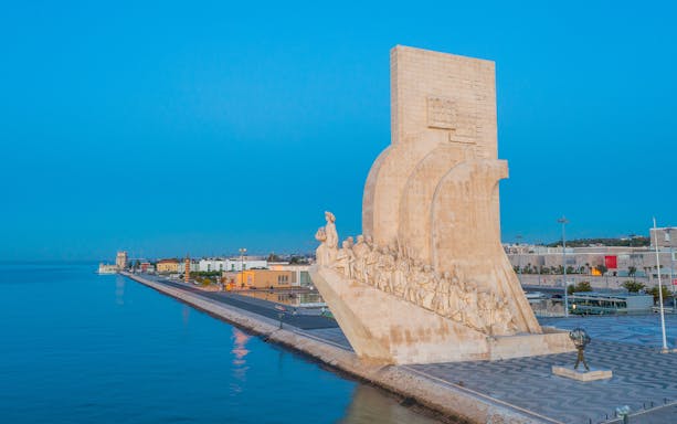 Padrão dos Descobrimentos monument in Lisbon, Portugal, overlooking the Tagus River.