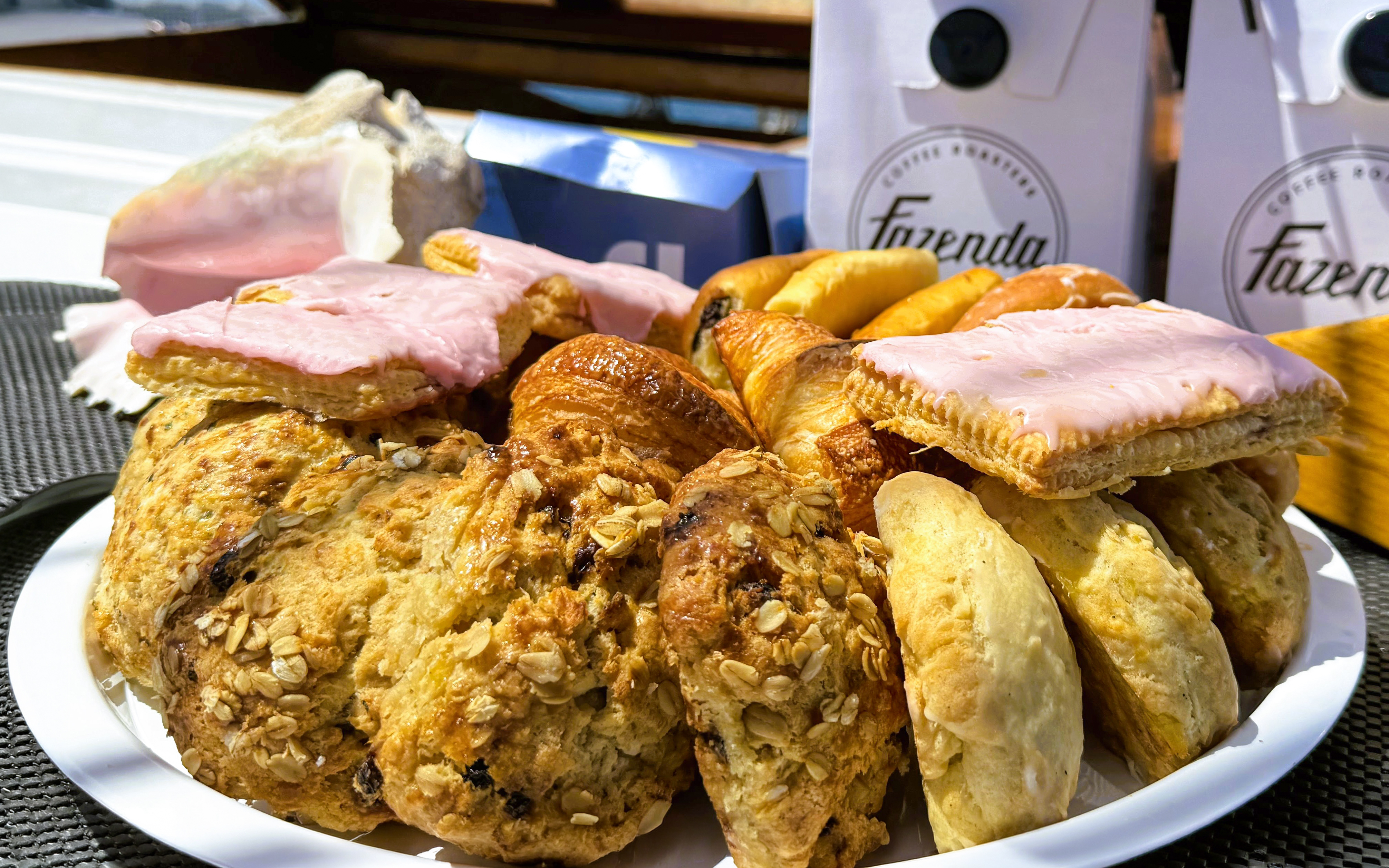 Assorted pastries and snacks served on Liberty Fleet of Tall Ships.