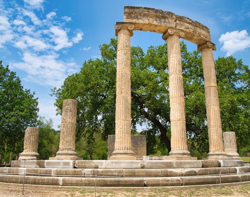 Ruins of the ancient Olympia stadium in Greece, site of the original Olympic Games.