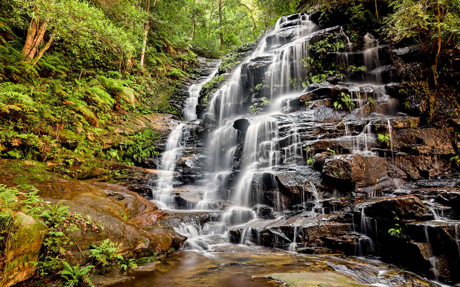 Sylvia Falls in Blue Mountains of Australia