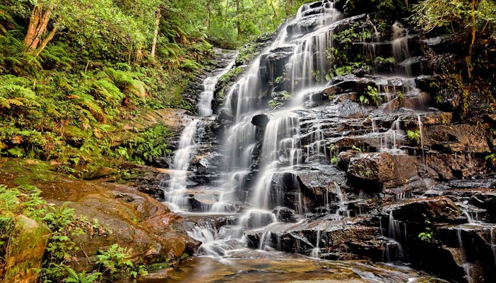 Sylvia Falls in Blue Mountains of Australia