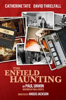 Enfield Haunting tour poster with eerie house and ghostly figure.