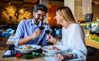 Couple having dinner