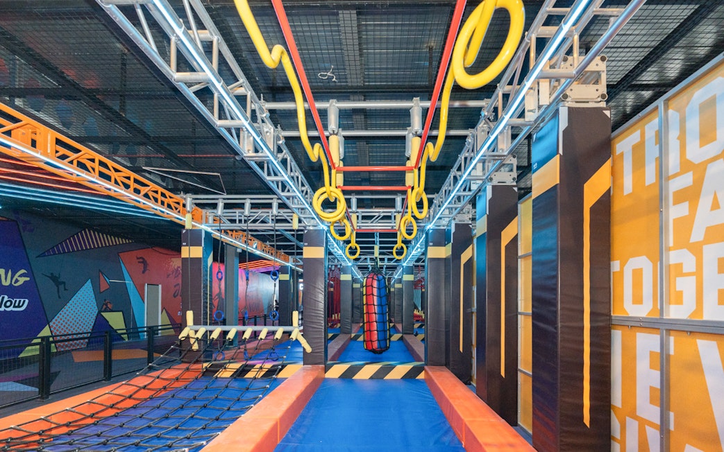 Indoor obstacle course at Monkey Canopy Resort's Extreme Park.