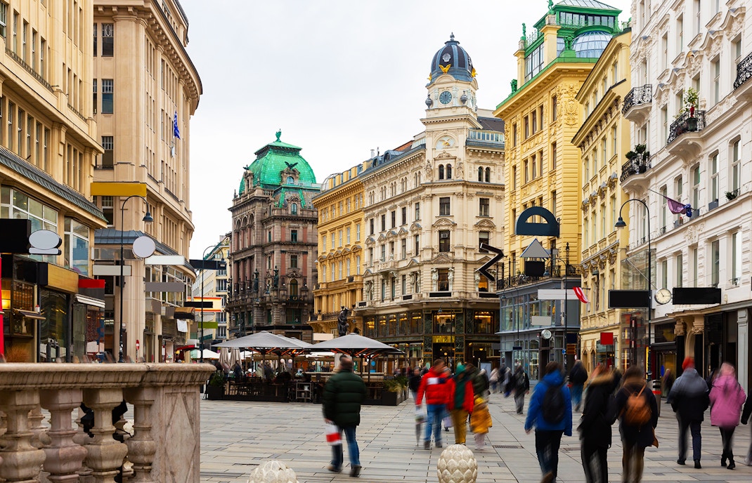 Walking To Vienna Ferris Wheel in Vienna