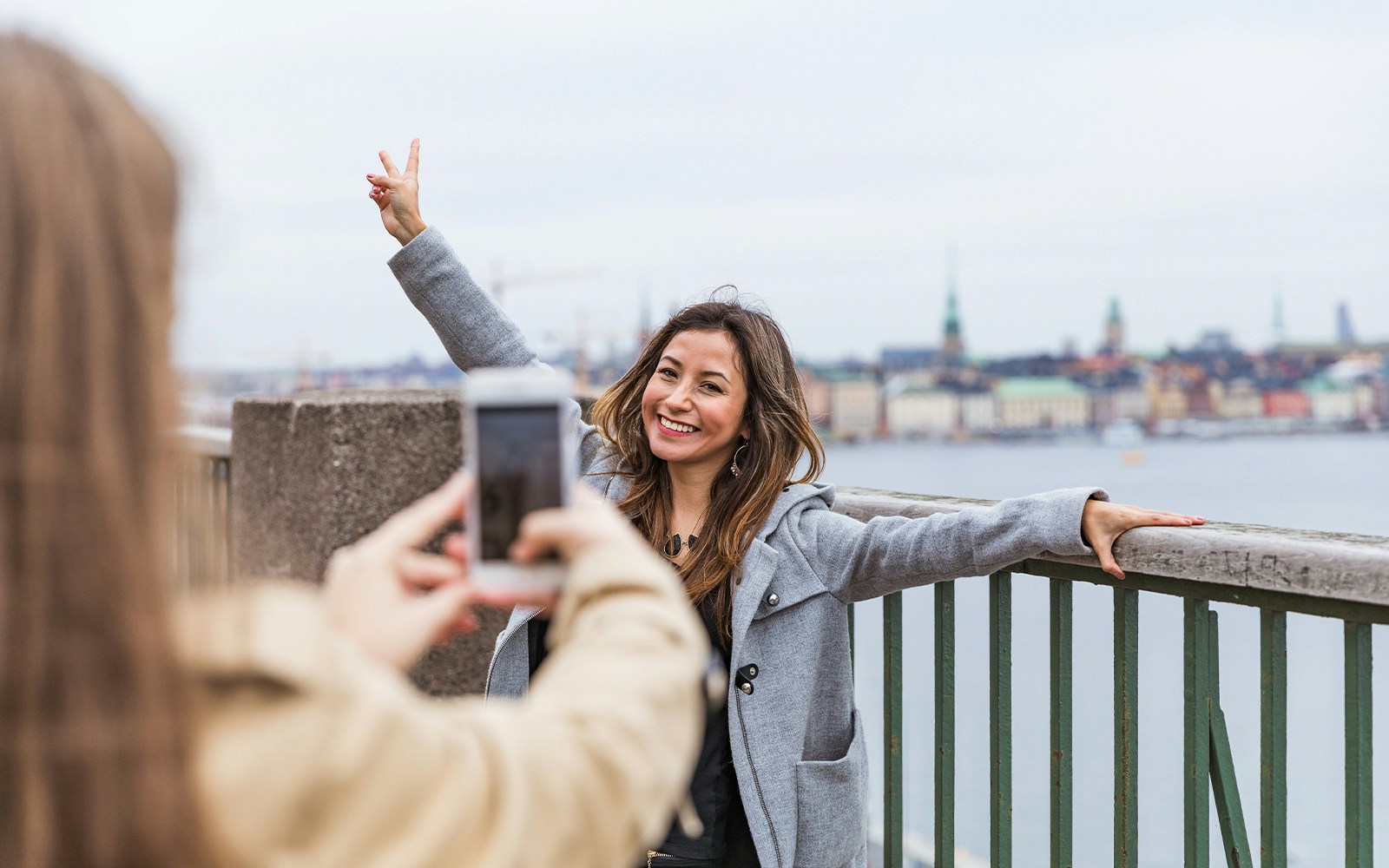 Woman posing for photo, Stockholm