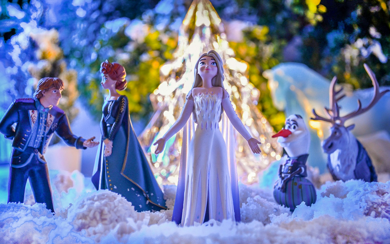 Frozen characters display at EPCOT, Bay Lake, Florida.