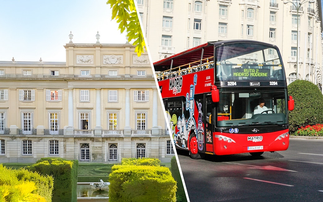 Liria Palace and Madrid hop-on hop-off bus tour.