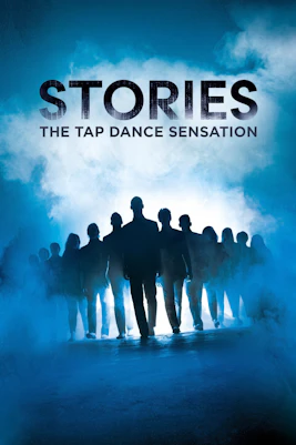 Tap dancers silhouetted in blue light for "Stories" show, Westend.