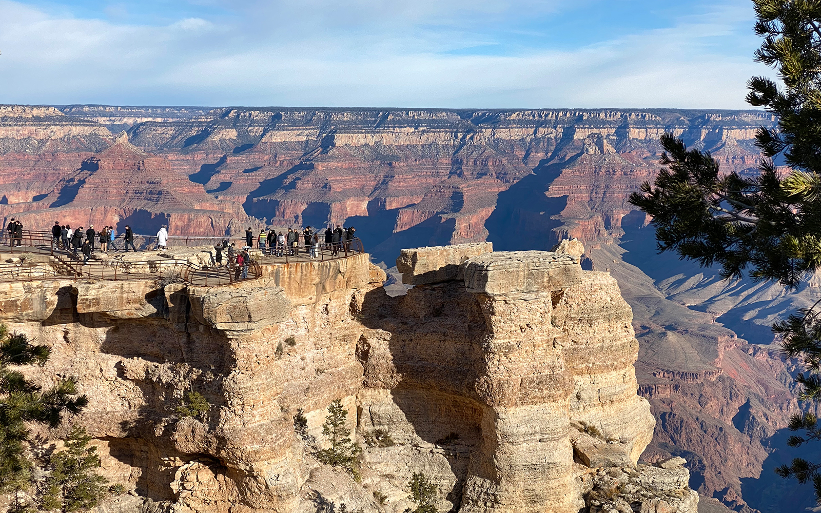 Visitors at Grand Canyon viewpoint, part of Go City: Las Vegas All-Inclusive Pass.