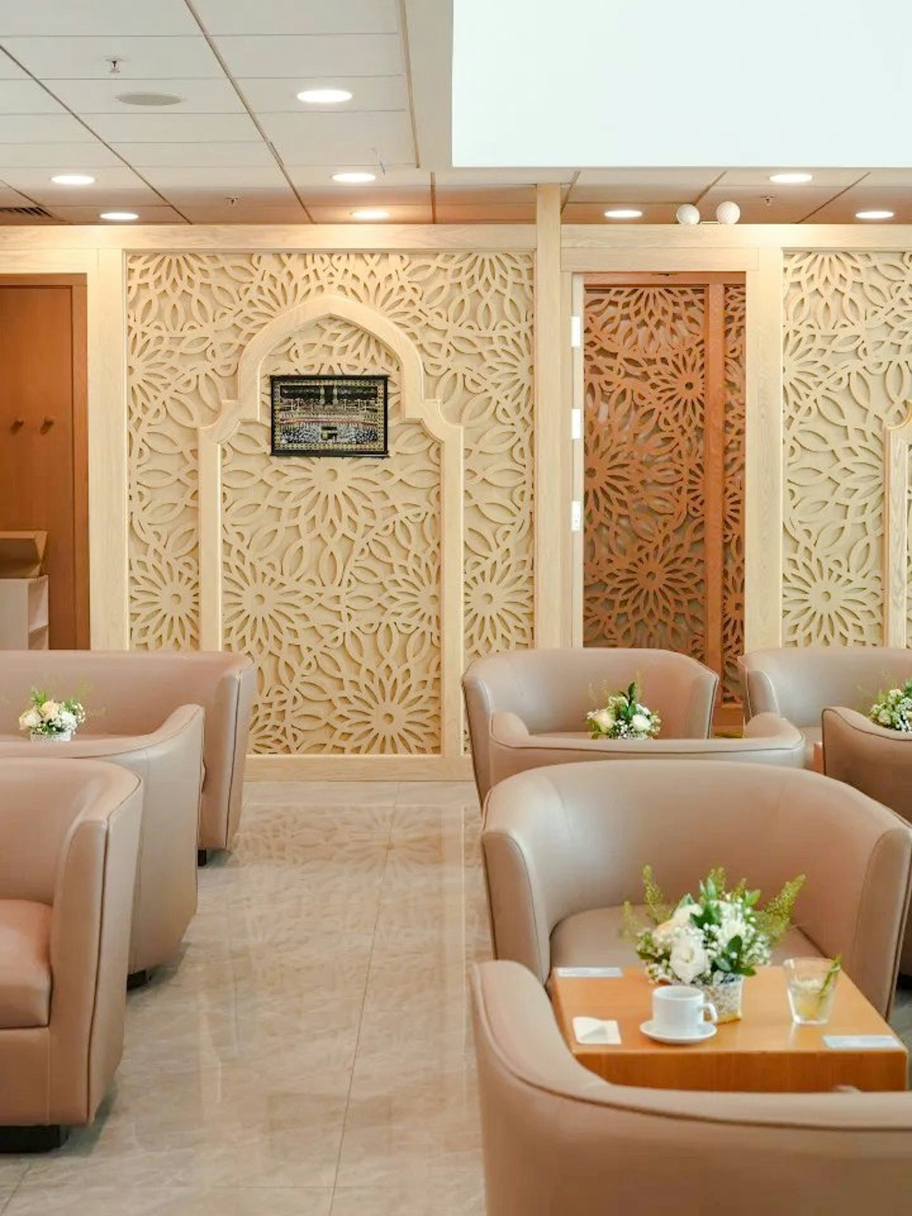 Jasmine Halal Lounge seating area at Tan Son Nhat International Airport Terminal 2.