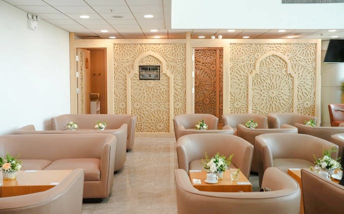 Jasmine Halal Lounge seating area at Tan Son Nhat International Airport Terminal 2.