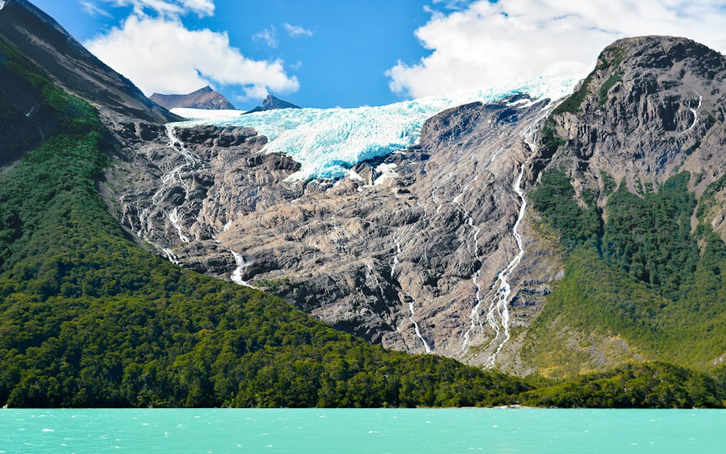 Glacier and mountain landscape in Los Glaciares National Park, Patagonia, Argentina.