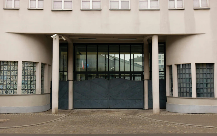 Entrance of Oskar Schindler's Factory Museum in Krakow, Poland.
