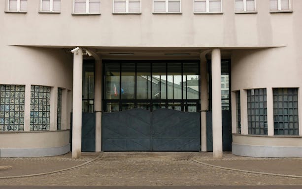 Entrance of Oskar Schindler's Factory Museum in Krakow, Poland.