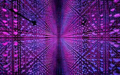 Visitors experiencing digital immersive art at Moco Museum, Barcelona.