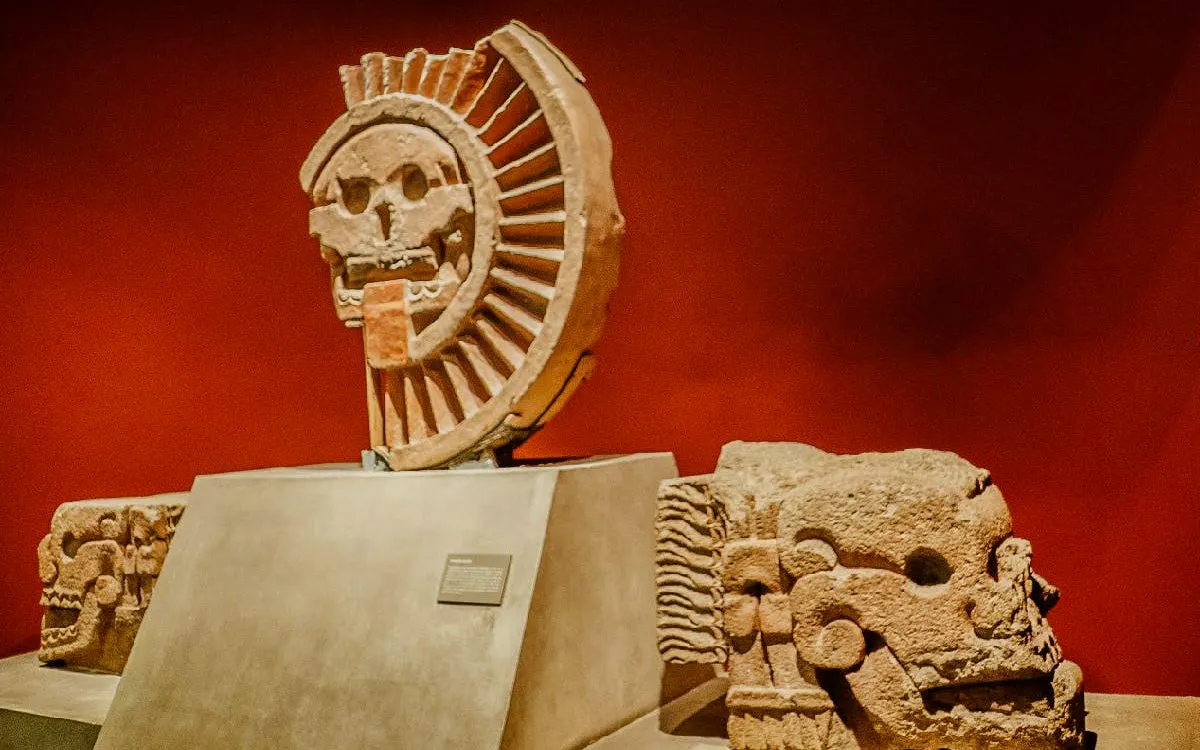 Disk of Mictlāntēcutli, known as "Disk of Death," displayed at Chapultepec Museum.