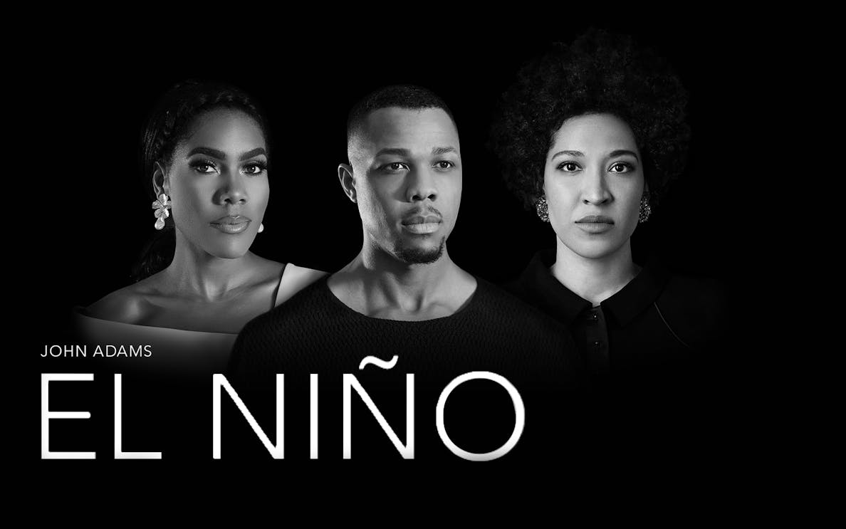 Three performers featured in John Adams' "El Niño" production.