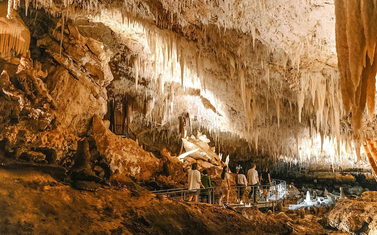 Delicate helictites & flowstones