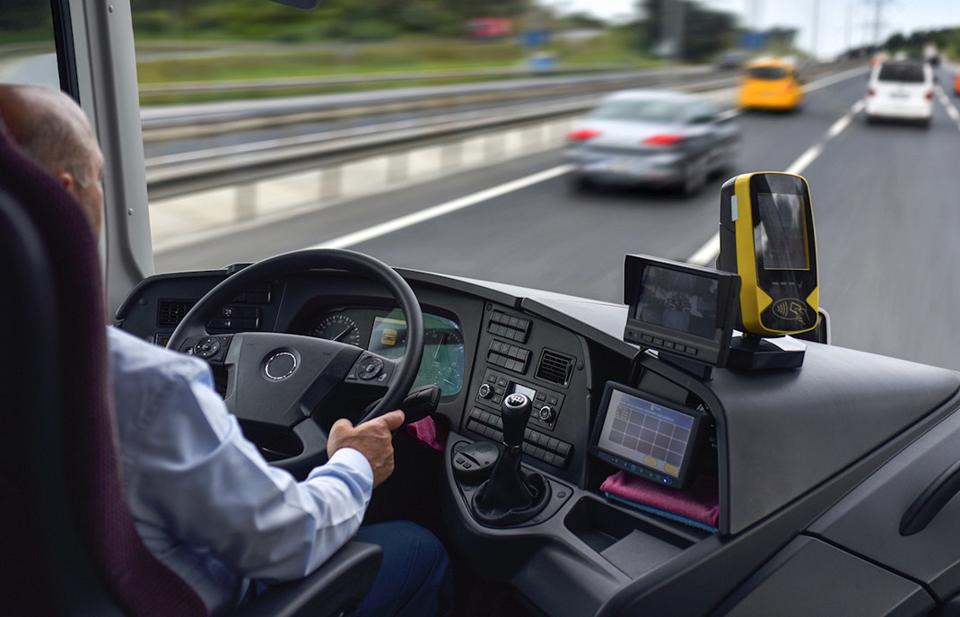 bus with view of driver