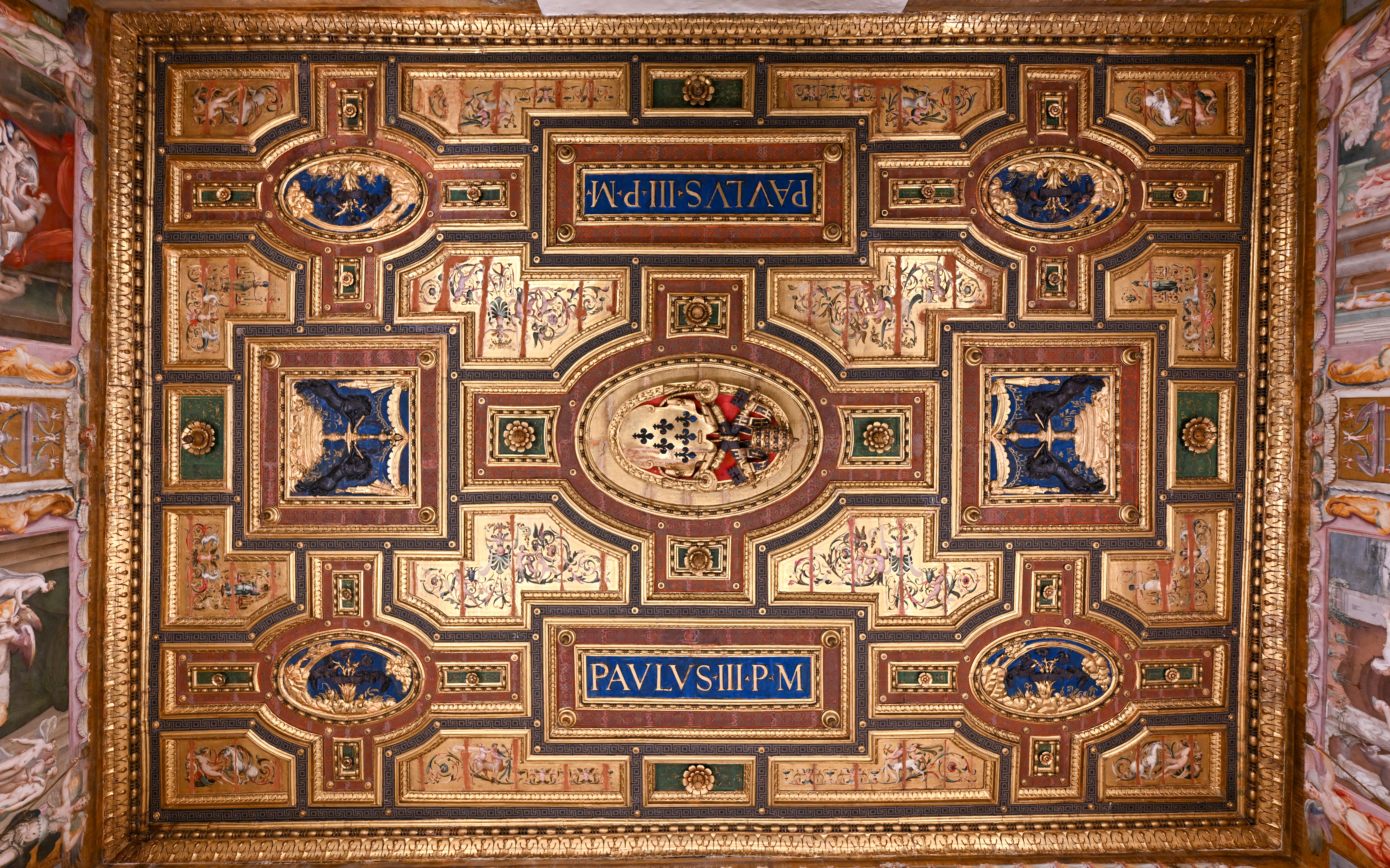 Ceiling artwork in the Hall of Cupid and Psyche, Castel Sant'Angelo, Rome.
