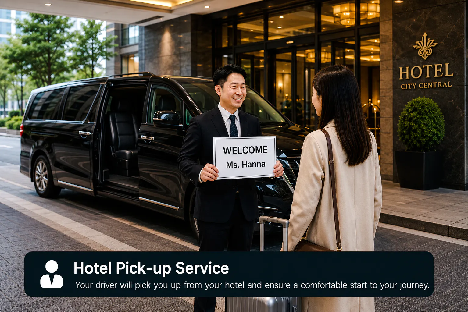 Private car transfer service from Monbetsu City Center to Memanbetsu Airport