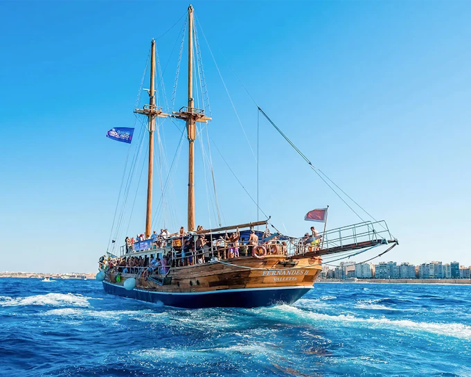From Sliema: Cruise to Gozo and Comino on a Turkish Gulet with Lunch & Drinks